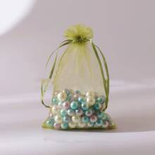 Vacuumable Pearl Yarn Drawstring Candy Bag, Jewelry And Cosmetics Packaging, Gift Mesh Drawstring Bag - Multicolor - View 19