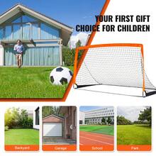 Portable Soccer Goal, 6.5x3.25 Ft Backyard Soccer Net, Foldable Pop Up Practice Soccer Net, Mini Youth Training Soccer Goal Set, All-Weather Indoor Outdoor Soccer Goals With Carry Bag - 橘色 - 查看 7