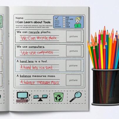 Word Spelling & Coloring Activity Book – Color-By-Word Pages With Easy Spelling Practice, Trace-And-Write Lines, Picture Clues And Letter Building Tasks, Boosts Vocabulary, Handwriting, Focus And Reading Skills