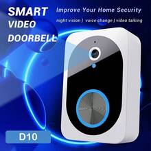 Wireless Video Doorbell Camera, Remote Intercom With Two-Way Audio, App Remote Control, 3-Day Free Loop Cloud Storage, Long Battery Life, Portable Design, Indoor Chime, Easy Installation, No Wiring, App Alerts Anytime, Smart Home Security Solution - White - View 1