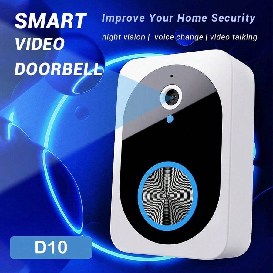 Wireless Video Doorbell Camera, Remote Intercom With Two-Way Audio, App Remote Control, 3-Day Free Loop Cloud Storage, Long Battery Life, Portable Design, Indoor Chime, Easy Installation, No Wiring, App Alerts Anytime, Smart Home Security Solution - White - View 1