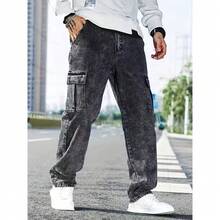 Baggy Balloon Pants Men's Jeans - Óxido marrón - Ver 5