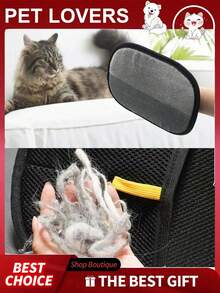 2 Peças Luva Removedora de Pelos Reutilizável, Luva Portátil para Remoção de Pelos de Cão e Gato Projetada para Remover Pelos de Animais de Estimação de Roupas, Carpetes, Almofadas de Carro, Sofás, Camas de Animais de Estimação, Móveis, Tapetes - Multicolorido - Visão 3