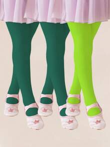 Girls' Tights, Dark Green, Green Leggings, Ballet Dance Tights, St. Patrick's Day Green Pants - Multicolor - View 21