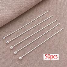 50pcs 18K Gold Plated Ball Head Pins End Headpins Brass Wire Needle Straight Sewing Pins For Earring Pendant Bracelet Necklace Jewelry Making Findings DIY Craft Handmade - Multicolor - View 15