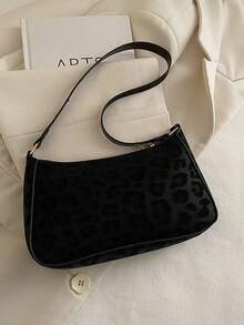 Mini Geometric Pattern Square Bag With Coin Purse, Classic Women's Crossbody Bag With Hanging Purse, Women Bag With Dime Bag - Black - View 7