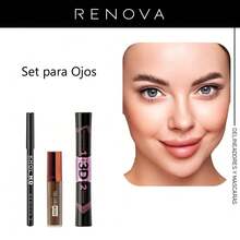 Renova Eye Set, Mascara, Eyelashes And Eyebrows And Eyeliner