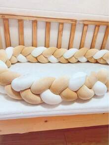 1件手工编织钢丝婴儿床护栏垫，柔软加厚，适用于婴儿摇篮、换尿布台、婴儿车、婴儿床 - 白駝駝 - 查看 6