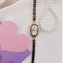 女士手链手表，粉色水晶石英表，适合日常佩戴、开学季、情人节礼物 - 均碼 - 查看 11
