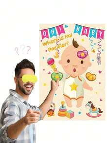 Cadeaux et décorations multifonctionnels pour fêtes - Jouets et affiches de jeux de fête, fournitures pour baby shower, jeux pour garçons et filles, jeux pour enfants, autocollants pour téléphone, et décorations et accessoires d'ambiance pour anniversaires, mariages, enterrements de vie de jeune fille et plus encore - forme - Voir 5