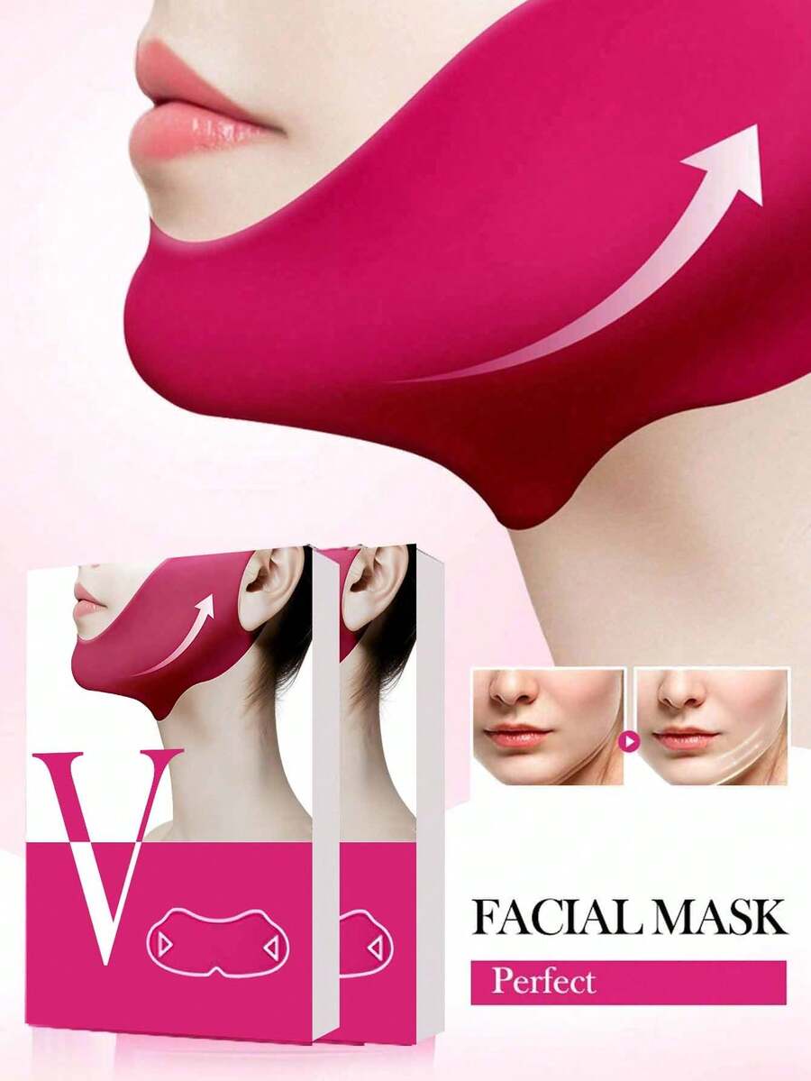 Lifting Gel Mask, Chin Lifting Patch, Hydrating Gel Ear-Hanging Mask - Multicolor - View 1