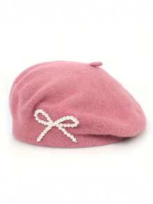 1pc Women's Wool Beret Hat With Bow Decor - Breathable Soft Casual Fashion Hat, Available In Multiple Colors - Bow-tie Beret - View 18