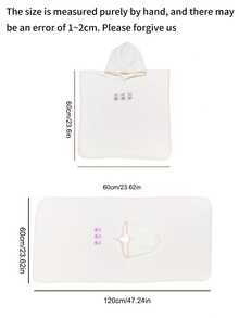 1条超柔软儿童浴巾，可爱卡通图案，厚实面料，吸水性强，适合0-8岁宝宝，是万圣节、圣诞节、秋季感恩节送给宝宝的理想礼物。 - 嬰兒珊瑚絨刺繡浴袍 - 查看 3