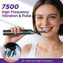 Hailicare Cepillo de dientes eléctrico rotativo con 5 modos de limpieza, limpieza profunda 3D, batería de 800mAh, carga rápida tipo C, regalo práctico para la familia - Multicolor - Ver 2