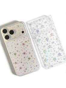 1 Stück Sternenholograpischer Laser Rückfilm, Linsengrundfilm kompatibel mit iPhone 17 Pro Max/17 Pro, DIY Herz Aufkleber Handy Schutzfolie Bildschirmschutz Essentials, geeignet für täglichen Schutz, Büro, Zuhause, täglicher Schutz Büro Zuhause Handy Bildschirmschutz Handy Zubehör wasserdicht stoßfest kratzfest - Transparent - Übersicht 4