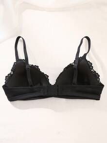 Peach Girl Women's Wireless Push Up Lace Bralette - Shape & Lift, Anti-Sag, Sexy & Comfortable - Black - View 4