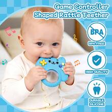 Tinabless 1个3-6个月婴儿磨牙玩具，6-12个月婴儿硅胶牙胶，柔软质地缓解牙龈疼痛，婴儿必备 - 彩色 - 查看 2