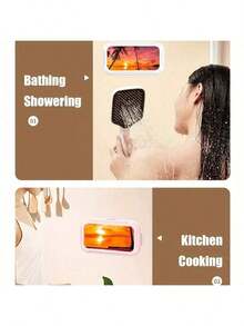 360° Adjustable Waterproof Shower Phone Holder - Extendable Wall Mounted Phone Stand Accessory Fits 4-7 Inch Smartphones, Bathroom Accessories Bathroom - Multicolor - View 6