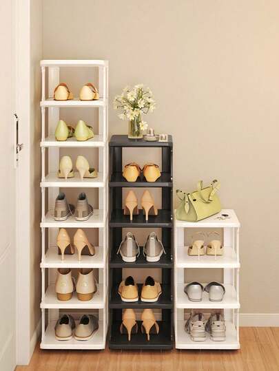رف أحذية متعدد الطبقات بسيط، منظم أحذية مدخل المنزل، رف أحذية قابل للطي وفوري التخزين، رف تخزين أحذية قابل للتكديس والفصل للمدخل والممر والغرفة والصالة والمنزل والسكن الجامعي