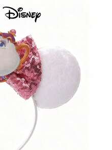 Disney 1件迪士尼系列闪亮蝴蝶结发饰，米妮老鼠耳朵发箍，可爱公主头饰，大象造型，女士发箍 - 彩色 - 查看 4