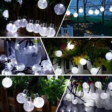 1 Dây đèn LED cao cấp Majisu với quả cầu bong bóng trong suốt, chạy bằng pin, công tắc cảm ứng, thích hợp cho phòng ngủ, phòng khách, đèn rèm, trang trí cho Ngày Valentine, Giáng sinh, Halloween, các lễ hội, Ramadan, đám cưới, sinh nhật. - Màu trắng ấm áp - Xem 10
