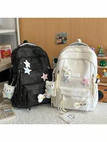 New Large Capacity Backpack For Women, Multi-Layer Lightweight Backpack Suitable For Middle And High School Students - Multicolor - View 3