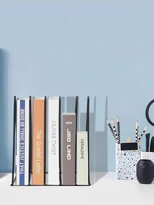 Vinyl Record Holder Storage, 5 Slot Metal Magazine Book Album Display Rack, Stylish Triangle Desktop File Sorter Organizer For Home Office - Multicolor - View 5