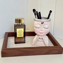 1个简约心形女孩摆件，适用于化妆刷、笔筒、桌面收纳、家居/办公装饰 - 彩色 - 查看 9