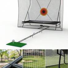 9.2x8FT Golf Practice Cage Net Heavy Duty Metal Frame, Large Hitting Net Set With Carry Bag, Foldable Easy Setup For Backyard Indoor Outdoor Training - Black - View 1