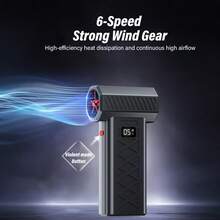 Snow Whiz Turbo Blower,130,000RPM Mini LED Turbo Snow Blower,Snowwhiz Turbo Blower Handheld,Turbo Breeze Electric Blower,Air Duster Cordless Cleaner For Car Windshield Winter Snow Cleaning Home - 黑色 - 查看 8