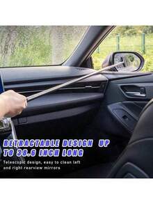 Car Rearview Mirror Wiper Telescopic Multi-Function Wiper Telescopic Car Window Cleaning Brush Glass Cleaning Brush Wiper - Chổi lau chùi - Xem 4