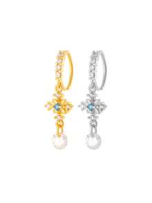 Toppiercing 1pc Minimalist Versatile Copper Cubic Zirconia Geometric Nose Ring, Fashion Nose Piercing Jewelry - Multicolor - View 1