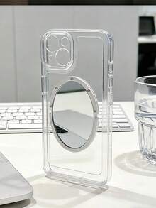 1个极简透明太空主题手机壳，全包覆式保护壳，适用于 11/12/13/14/15/16 Pro/17 Pro Max，情人节礼物 - 無色 - 查看 3