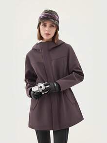 TECTOP 女士抓绒外套 带帽 秋冬户外 腰部可调节 防刮耐磨 - 紫色 - 查看 10