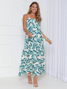 Elegant Party Casual Ruched Hem With Ruffle Knot Beach Wedding Vacation - 綠色 - 查看 11