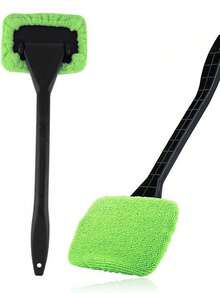 Escova de limpeza de para-brisa de carro (1 unidade), escova desembaçadora de para-brisa, escova de limpeza de vidro, esfregão prático para janelas de carro, limpador interno de carro, adequado para limpeza de carro, cozinha e banheiro. - Multicolorido - Ver 10