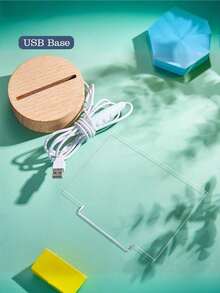 1pc Customized Music LED Night Light, Customized LED Music Plaque With Picture And Wooden Base, Personalized LED Lamp With Acrylic Song Plaque, Customized Picture Song Light, Music Photo Plaque Gift, Illuminated Music Plaque, Valentine's Day Gift, Couple Gift, Wedding Anniversary Gift, Housewarming Gift, Gift For Boyfriend/Her/Wife/Husband - Couple 4 Pictures - View 8