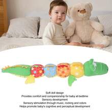 Juguete musical de peluche para bebé, juguete interactivo suave para dormir con sonajero y luces para niños y niñas recién nacidos, cocodrilo - Multicolor - Ver 6
