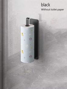 1个厨房纸巾架，无需钻孔，橱柜卷纸收纳架，厨房保鲜膜架，抹布杆，悬挂式置物架，碳钢浴室厨房毛巾架 - 彩色 - 查看 12