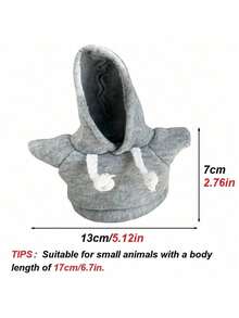 2pcs Holiday Guinea Pig Clothes, Hamster Sweater, Ferret Knitted Outfit, Small Animal Winter Christmas Costume (Valentine's Day), Holiday Pet Apparel, Seasonal Pet Clothing, Cute Animal Sweater, Holiday Pet Sweater, Cozy Pet Outfit, Warm Animal Knitwear, Pet Holiday Sweater, Small Pet Lover, Animal Enthusiast - Multicolor - View 2