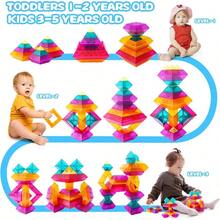 Building Block Sets For 3 4 5 6 Year Old 30 Pcs Stacking Blocks Toys For Boys Girls STEM Preschool Learning Activities Educational Light Table Toys Gifts For ToddlersFull Of Fun - As Pic - View 4