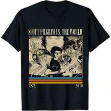 Scott Pilgrim Vs The World Shirt, Movie Shirt, Vintage T-Shirt S-5XL - Black - View 1