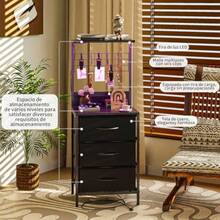 buros para recamaraSimple Wisdom Buros para Recamaracon luz LED y l Mesa de Noce Mesita de Noce ene con 3 Caones de  de  Mesa iliar ene 3 Cls y 3 Gancos en ma de S. Negroburos para recamara - BNegro - Ver 5