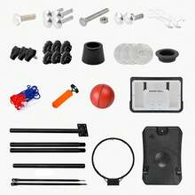 8FT Adjustable Portable Basketball Hoop System Height Basketball Net Stand Heavy Duty Indoor Outdoor - Black - View 11