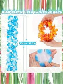 1-50 vòng hoa Hawaii, vòng hoa nhiệt đới kiểu Hawaii, vòng hoa Hawaii tái sử dụng dùng để trang trí tiệc, quà tặng theo chủ đề hoa Hawaii, phù hợp cho tiệc bãi biển, sinh nhật, tiệc Hawaii Luau và trang trí, đám cưới ngày lễ, sinh nhật trên bãi biển, đồ dùng cho tiệc tùng. - Nhiều màu - Xem 7