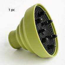 Retractable Silicone Diffuser For Curls - Flexible Nozzle For Professional Activation - Green - View 6