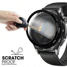 适用于华为 Watch GT 6 41mm/46mm 的 4 片装 3D 曲面屏幕保护膜，高清防刮花 - 4pcs - 查看 5