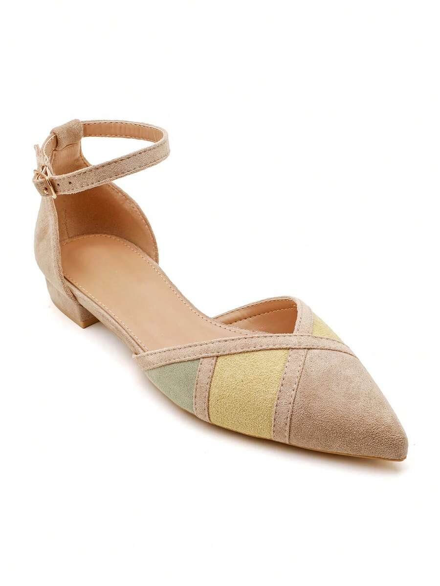Zweifarbiger Escarpin-Derby für die Braut - Khaki 9832 - Übersicht 1