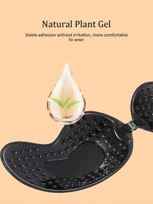 女士隐形提拉文胸，无肩带露背提拉文胸，适合搭配婚纱、吊带衫、派对服装 - 黑色 - 查看 5