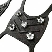 8-Teeth Outdoor Ice Cleats, Anti-Slip Shoe Covers For Snow And Ice, Climbing Crampons Equipment - Black - View 4